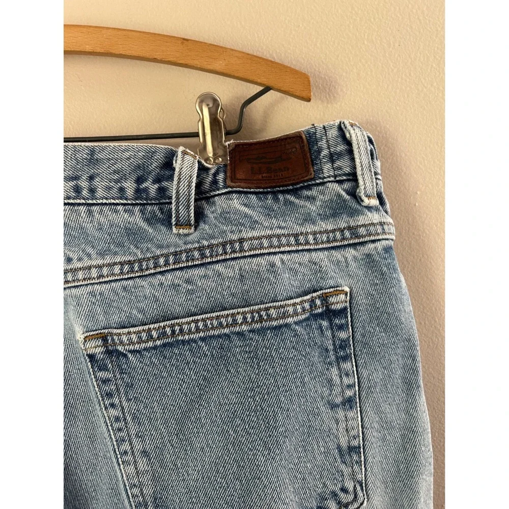 90s LL Bean Men's Blue Comfort‎ Waist Jeans Denim Pants Retro Classic
